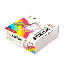 Набір акрилових фарб Unicorn 9x10мл, ROSA START