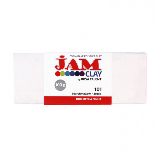 Пластика Jam Clay, Зефір (Білий), 100г, ROSA TALENT