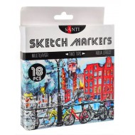 Набір маркерів  "SANTI sketch", 18 шт/уп