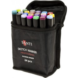 Набір маркерів SANTI, спиртові, у сумці, 24 шт