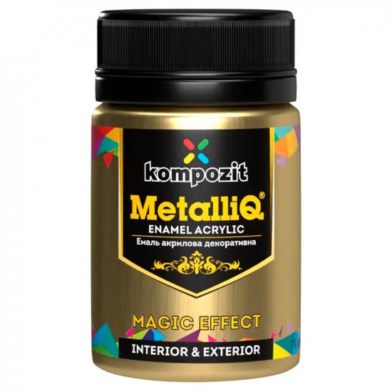Емаль акрилова MetalliQ "Kompozit", золото, 0,07 кг Емаль акрилова MetalliQ "Kompozit", золото, 0,07 кг