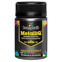 Емаль акрилова MetalliQ "Kompozit", платина, 0,07 кг