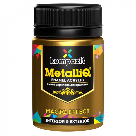 Емаль акрилова MetalliQ "Kompozit", червоне золото, 0,07 кг Емаль акрилова MetalliQ "Kompozit", червоне золото, 0,07 кг