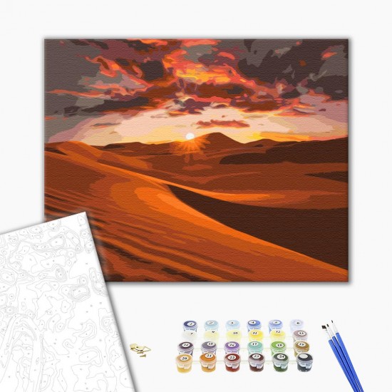 Картина за номерами: Захід в пустелі "BrushMe"