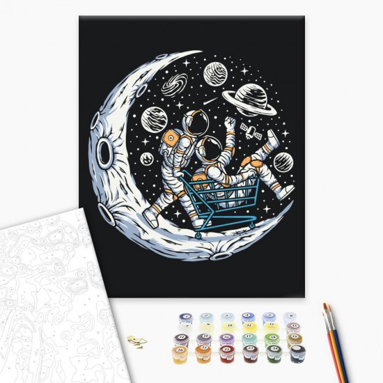 Картина за номерами: Місячні герої "BrushMe"