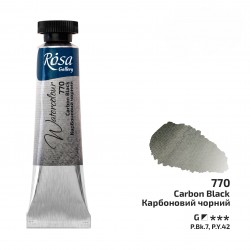 Фарба акварельна, Карбоновий чорний, туба (770), 10мл, ROSA Gallery Фарба акварельна, Карбоновий чорний, туба (770), 10мл, ROSA Gallery