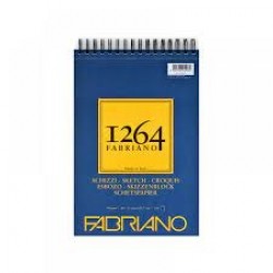 Альбом на спіралі (горизонтальна) для рисунку та ескізів 1264 А4, 90г/м2, 120л, слонова кістка, Fabr