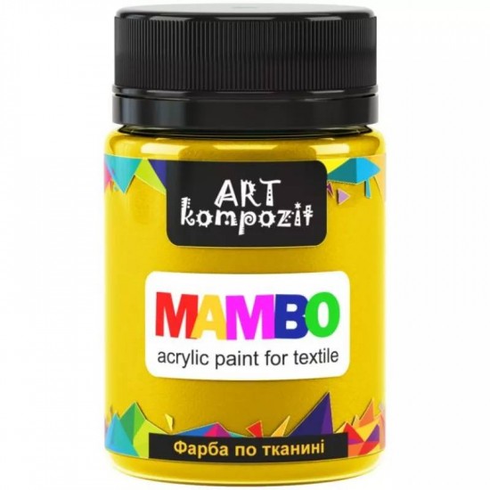 Фарба по тканині MAMBO "ART Kompozit", 50 мл (4 жовтий основний)