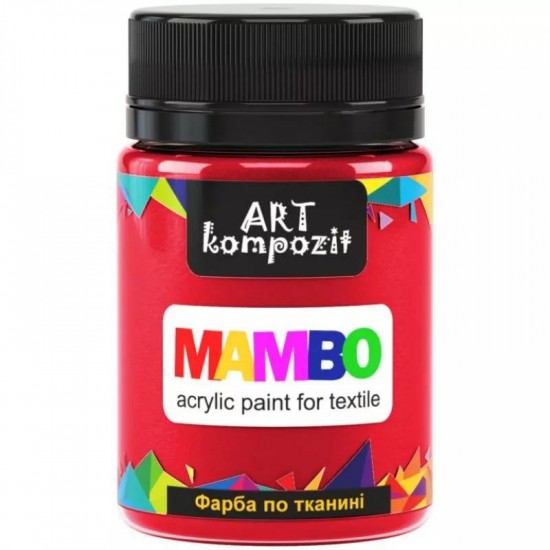 Фарба по тканині MAMBO "ART Kompozit", 50 мл (10 червоний)