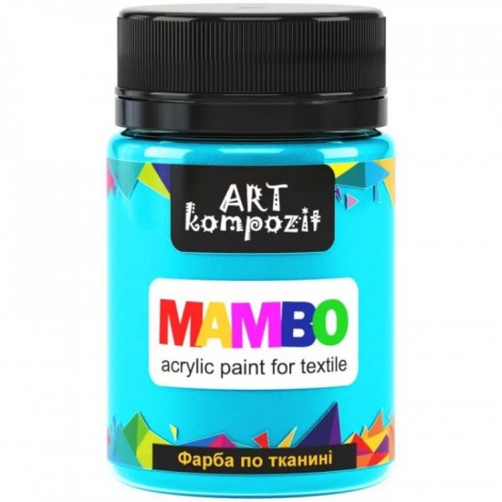 Фарба по тканині MAMBO "ART Kompozit", 50 мл (15 бірюзовий)