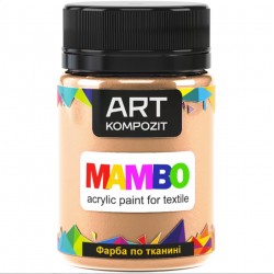 Фарба по тканині MAMBO "ART Kompozit", 50 мл (106 персиковий) Фарба по тканині MAMBO "ART Kompozit", 50 мл (106 персиковий)