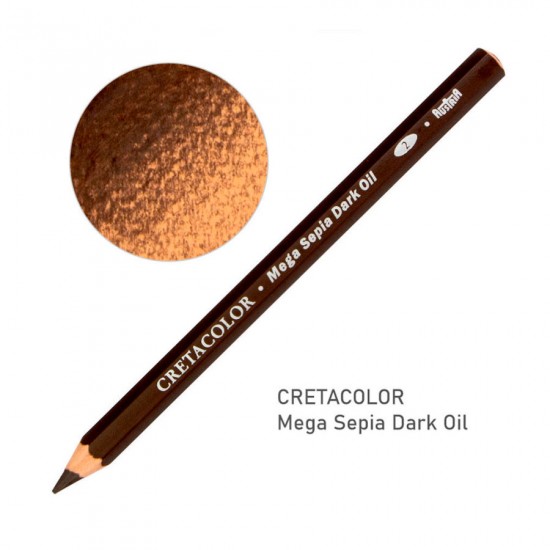 Олівець для рисунку MEGA, Сепія олійна темна, Cretacolor