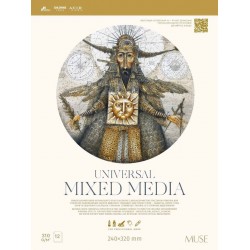 Блок для змішаних технік малювання, 240x320 12арк., 310г/м2, MUSE