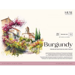 Блок для акварелі Burgundy, 180x240 20арк., 250г/м2, MUSE Блок для акварелі Burgundy, 180x240 20арк., 250г/м2, MUSE