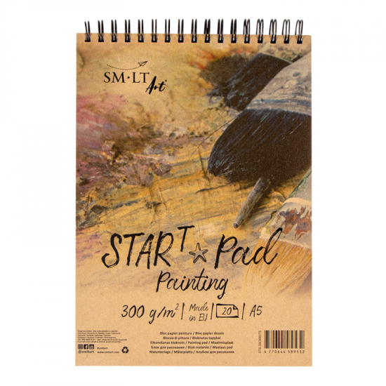 Альбом на спіралі STAR T (mixed media) А5, 300г/м2, 20л, SMILTAINIS Альбом на спіралі STAR T (mixed media) А5, 300г/м2, 20л, SMILTAINIS