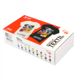 Набір акр.фарб для розпису тканин STYLE, 18кол., 20мл, ROSA TALENT Набір акр.фарб для розпису тканин STYLE, 18кол., 20мл, ROSA TALENT