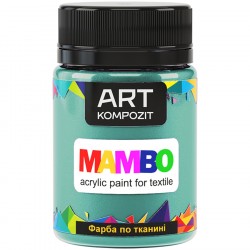 Фарба по тканині MAMBO "ART Kompozit", 50 мл (114 турецький зелений) Фарба по тканині MAMBO "ART Kompozit", 50 мл (114 турецький зелений)