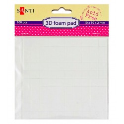 Двосторонні клейові квадратики SANTI 10*10мм, 100 шт. в упаковці