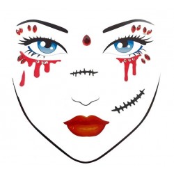 Набір стікерів для обличчя Yes! Fun Хелловін "Жертва свята", гліттер Набір стікерів для обличчя Yes! Fun Хелловін "Жертва свята", гліттер