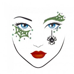 Набір стікерів для обличчя Yes! Fun Хелловін "Симпатична злодійка", гліттер Набір стікерів для обличчя Yes! Fun Хелловін "Симпатична злодійка", гліттер