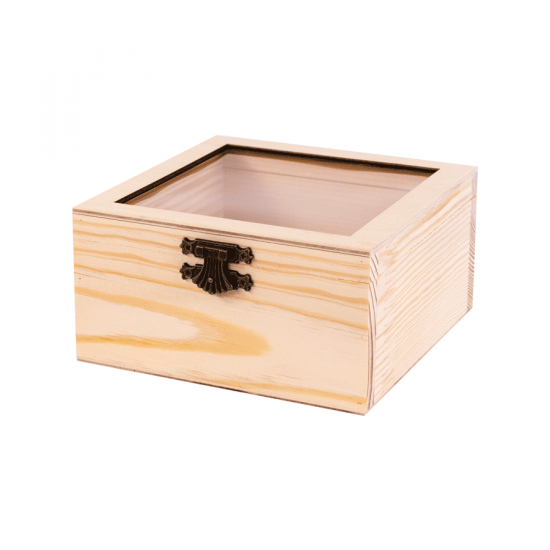 Скринька дерев'яна з замком та прозорим верхом, 15х15х8см, ROSA Talent