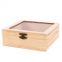 Скринька дерев'яна з замком та прозорим верхом, 20х20х8см, ROSA Talent