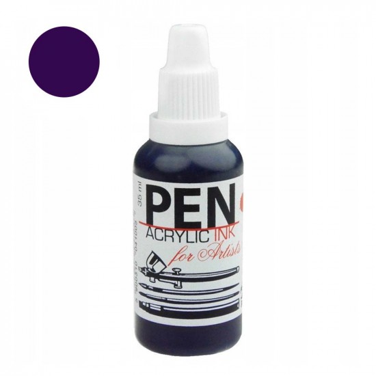 Renesans Туш акрилова Pen Acrylic Ink 35мл №8 фіолетовий