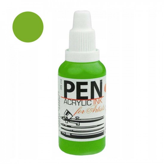 Renesans Туш акрилова Pen Acrylic Ink 35мл №11 зелений золотистий