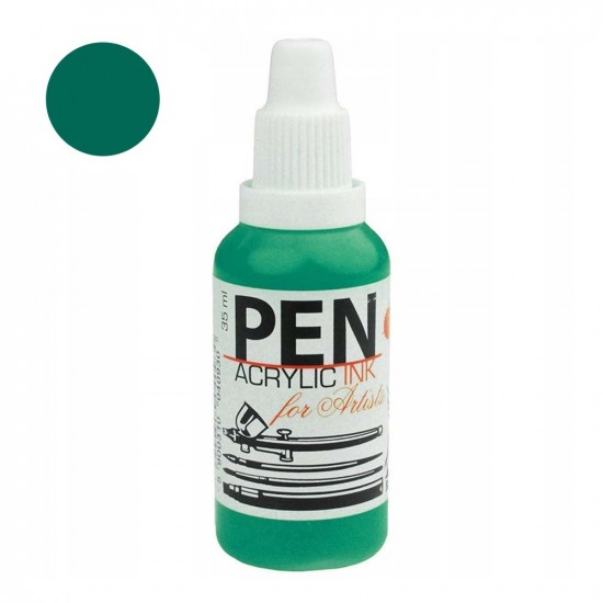 Renesans Туш акрилова Pen Acrylic Ink 35мл №13 зелений фталовий