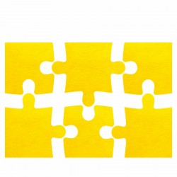 Підставки під гаряче „Пазл“, 6шт, фетр 4мм, 21х29,7см, ROSA TALENT