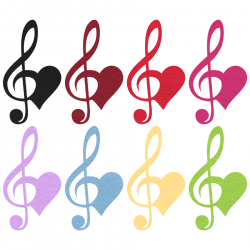 Набір фетрових заготовок „Ноти“ 1, 8шт, ROSA Talent Набір фетрових заготовок „Ноти“ 1, 8шт, ROSA Talent