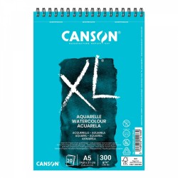 Альбом для акварелі на спіралі XL, A5 (14,8*21см), 300г/м2, 20л, середнє зерно, Canson