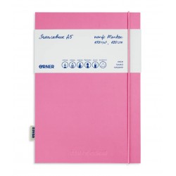 Скетчбук А5, 120арк, 150г, нелінований «Замальовник» рожевий, ORNER