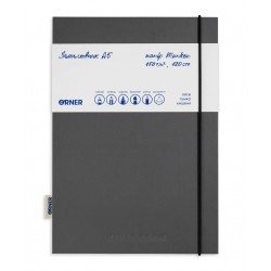 Скетчбук А5, 120арк, 150г, нелінований «Замальовник» графітовий, ORNER