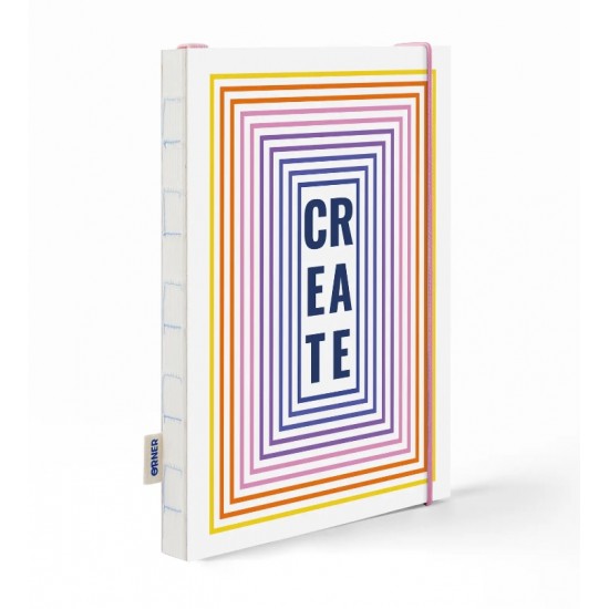 Скетчбук А5, 120арк, 150г, нелінований «Create» кольоровий, ORNER