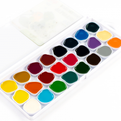 Набір акварельних фарб Cats, 24 кол., б/пензлика, ROSA Kids Набір акварельних фарб Cats, 24 кол., б/пензлика, ROSA Kids