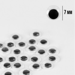 Оченята SANTI самоклеючі, чорні, d-7мм, 50 шт./уп