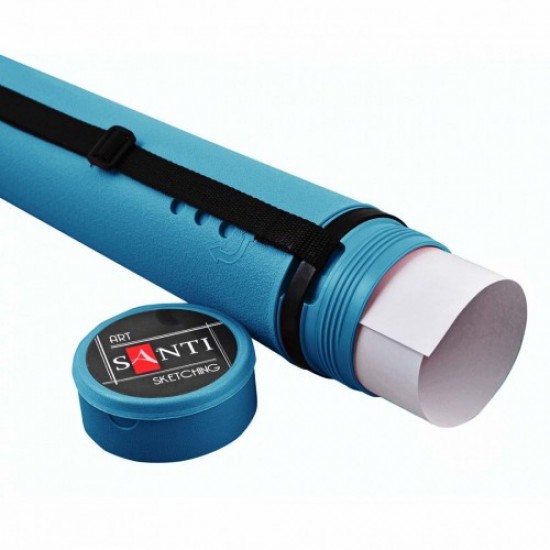 Тубус Santi розсувний, діаметр 8,5 см, довжина 65-110 см, cиньо-зелений Тубус Santi розсувний, діаметр 8,5 см, довжина 65-110 см, cиньо-зелений