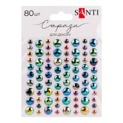 Стрази SANTI самоклеючі "Chameleon", 80 шт Стрази SANTI самоклеючі "Chameleon", 80 шт