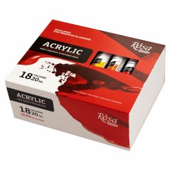 Набір акрилових фарб 18*20мл, ROSA Studio