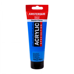 Фарба акрилова AMSTERDAM, (834) Синій металік, 120 мл, Royal Talens