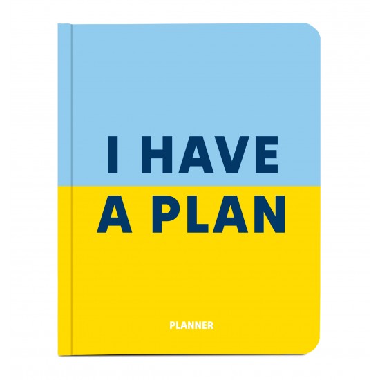 Блокнот для планування  "I HAVE A PLAN" блакитно - жовтий, ORNER