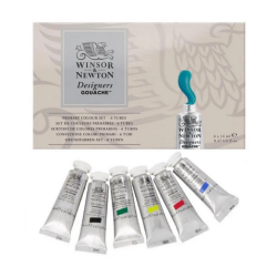 W&N набір фарб гуашевих Designers Gouache, 6 кольорів, 14 мл W&N набір фарб гуашевих Designers Gouache, 6 кольорів, 14 мл
