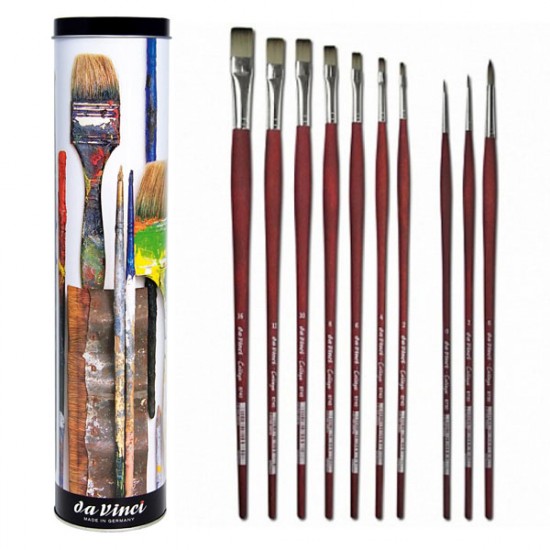 daVinci набір пензлів в металевому боксi Ser. 5403, College brush set (10)