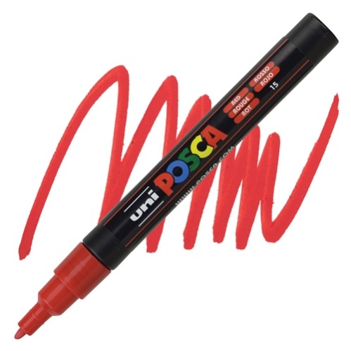 Маркер uni POSCA 0.9-1.3мм, червоний