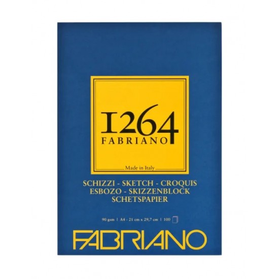 Склейка для рисунку та ескізів 1264 А4, 90г/м2, 100л, слонова кістка, Fabriano