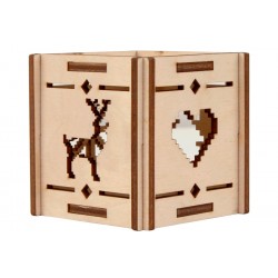 Підсвічник на ялинку „Святкові вогники“ 2, фанера, 6х6х6 см, ROSA TALENT