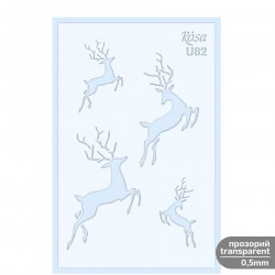 Трафарет багаторазовий універсальний, №U82, серія „Зима“, 13х20см, прозорий, 0,5мм, ROSA TALENT Трафарет багаторазовий універсальний, №U82, серія „Зима“, 13х20см, прозорий, 0,5мм, ROSA TALENT