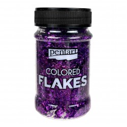 Кольорові пластівці з фольги, Фіолетові темні, 100 мл, Pentart Кольорові пластівці з фольги, Фіолетові темні, 100 мл, Pentart
