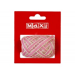 Шнур джутовий для декору, 5м, рожевий Шнур джутовий для декору, 5м, рожевий